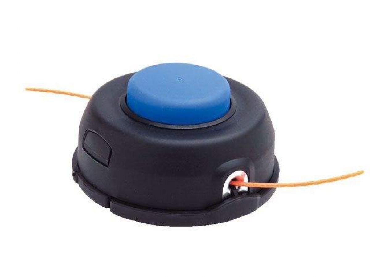 Барабан лески (чёрный) с синей кнопкой,d= 109мм (малый) мотокоса